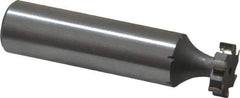 Made in USA - 1/2" Diam x 1/8" Face Width, Carbide-Tipped, 6 Teeth, Shank Connection Woodruff Keyseat Cutter - Uncoated, 2-1/8" OAL x 1/2" Shank, Straight Teeth, ANSI 404, Old Standard 3 - USA Tool & Supply