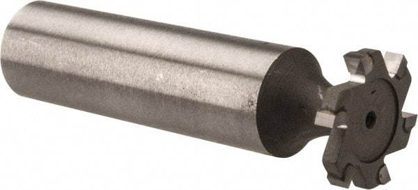 Made in USA - 5/8" Diam x 3/32" Face Width, Carbide-Tipped, 6 Teeth, Shank Connection Woodruff Keyseat Cutter - Uncoated, 2-3/32" OAL x 1/2" Shank, Straight Teeth, ANSI 305, Old Standard 4 - USA Tool & Supply