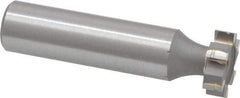 Made in USA - 5/8" Diam x 3/16" Face Width, Carbide-Tipped, 6 Teeth, Shank Connection Woodruff Keyseat Cutter - Uncoated, 2-3/16" OAL x 1/2" Shank, Straight Teeth, ANSI 605, Old Standard 61 - USA Tool & Supply