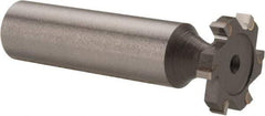 Made in USA - 3/4" Diam x 1/8" Face Width, Carbide-Tipped, 6 Teeth, Shank Connection Woodruff Keyseat Cutter - Uncoated, 2-1/8" OAL x 1/2" Shank, Straight Teeth, ANSI 406, Old Standard 7 - USA Tool & Supply