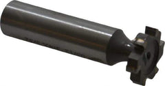 Made in USA - 3/4" Diam x 5/32" Face Width, Carbide-Tipped, 6 Teeth, Shank Connection Woodruff Keyseat Cutter - Uncoated, 2-5/32" OAL x 1/2" Shank, Straight Teeth, ANSI 506, Old Standard 8 - USA Tool & Supply