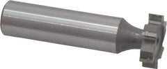 Made in USA - 3/4" Diam x 3/16" Face Width, Carbide-Tipped, 6 Teeth, Shank Connection Woodruff Keyseat Cutter - Uncoated, 2-3/16" OAL x 1/2" Shank, Straight Teeth, ANSI 606, Old Standard 9 - USA Tool & Supply