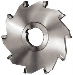 Made in USA - 4" Diam x 3/8" Width of Cut, 10 Teeth, Carbide Tipped Side Milling Cutter - Straight Teeth, Uncoated - USA Tool & Supply