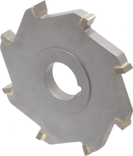 Made in USA - 4" Diam x 3/8" Width of Cut, 8 Teeth, Carbide Tipped Side Milling Cutter - Straight Teeth, Uncoated - USA Tool & Supply