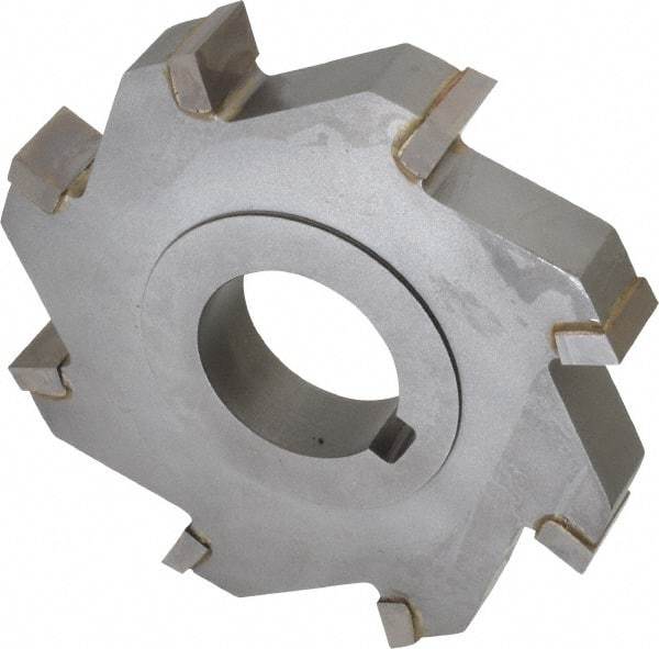 Made in USA - 4" Diam x 5/8" Width of Cut, 8 Teeth, Carbide Tipped Side Milling Cutter - Straight Teeth, Uncoated - USA Tool & Supply