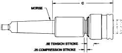 Parlec - 2" Straight Shank Diam Tension & Compression Tapping Chuck - #6 to 1-5/8" Tap Capacity, 2-3/4" Projection, Through Coolant - Exact Industrial Supply