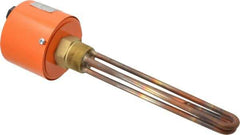 Value Collection - 2 Element, 9-1/4" Immersion Length, Standard Housing, Copper Pipe Plug Immersion Heater - 1 Phase, 120 Volt, 2,000 Watt, 60 Watts/Sq In, Brass Plug - USA Tool & Supply