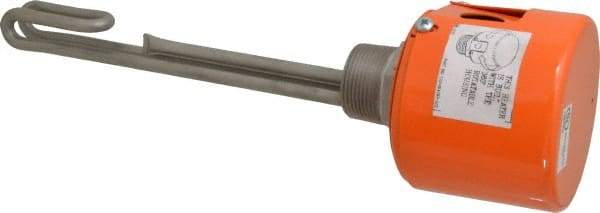 Value Collection - 1 Element, 9.06" Immersion Length, Standard Housing, Stainless Steel Pipe Plug Immersion Heater - 1 Phase, 240 Volt, 1,500 Watt, 68 Watts/Sq In, Stainless Steel Plug - USA Tool & Supply