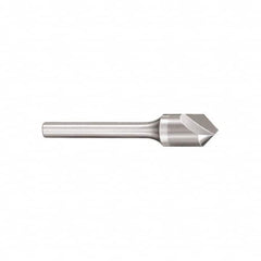 SGS - 3/4" Head Diam, 1/2" Shank Diam, 1 Flute 90° Solid Carbide Countersink - USA Tool & Supply