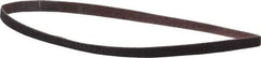 Norton - 1/4" Wide x 12" OAL, 80 Grit, Aluminum Oxide Abrasive Belt - Aluminum Oxide, Medium, Coated, Series R283 - USA Tool & Supply