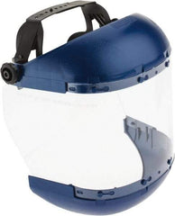 Sellstrom - Ratchet Style, Face Shield & Headgear - 19-1/2" Wide x 6-1/2" High x 0.04" Thick, Anti-Fog, Clear Window - USA Tool & Supply