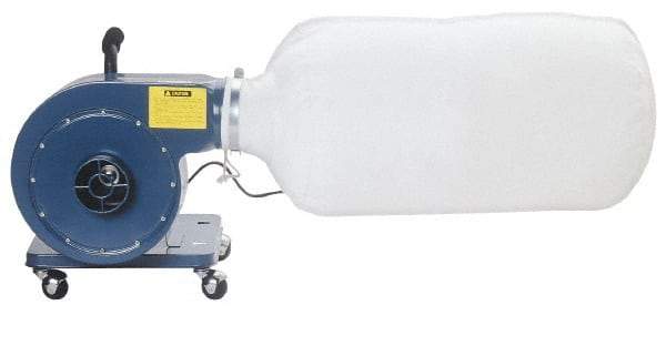 Enco - 110 Volt Portable Dust Collector - 4" Connection Diam, 750 CFM Air Flow - USA Tool & Supply