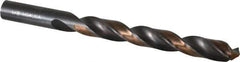 Michigan Drill - 1/2" 118° High Speed Steel Jobber Drill - Oxide/Gold Finish, Right Hand Cut, Spiral Flute, Straight Shank, 6" OAL, Split Point - USA Tool & Supply