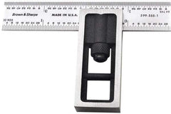 TESA Brown & Sharpe - 4 Inch Long, 16R Double Square - 1/100, 1/64, 1/50 and 1/32 Inch Graduation - USA Tool & Supply