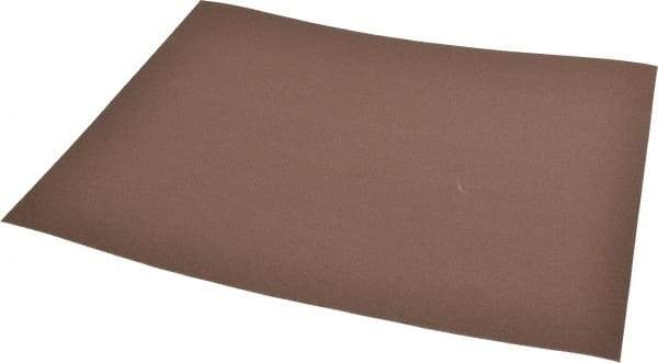 Norton - 400 Grit Aluminum Oxide Sanding Sheet - 11" Long x 9" Wide, Extra Fine Grade, J-Weighted Cloth Backing - USA Tool & Supply