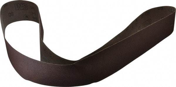 3M - 3" Wide x 72" OAL, 80 Grit, Aluminum Oxide Abrasive Belt - Aluminum Oxide, Medium, Coated, X Weighted Cloth Backing, Series 341D - USA Tool & Supply