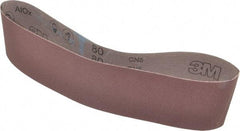 3M - 4" Wide x 36" OAL, 80 Grit, Aluminum Oxide Abrasive Belt - Aluminum Oxide, Medium, Coated, X Weighted Cloth Backing, Series 340D - USA Tool & Supply