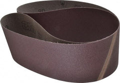 3M - 4" Wide x 52-1/2" OAL, 80 Grit, Aluminum Oxide Abrasive Belt - Aluminum Oxide, Medium, Coated, X Weighted Cloth Backing, Series 341D - USA Tool & Supply