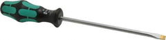 Wera - 287mm OAL Standard Slotted Screwdriver - Round Shank, Ergonomic Handle - USA Tool & Supply