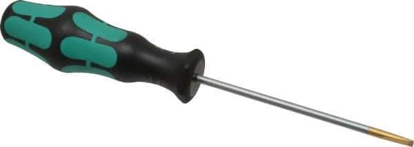 Wera - 198mm OAL Standard Slotted Screwdriver - Round Shank, Ergonomic Handle - USA Tool & Supply