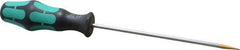 Wera - 248mm OAL Standard Slotted Screwdriver - Round Shank, Ergonomic Handle - USA Tool & Supply