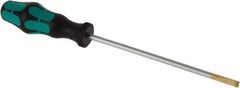 Wera - 248mm OAL Standard Slotted Screwdriver - Round Shank, Ergonomic Handle - USA Tool & Supply