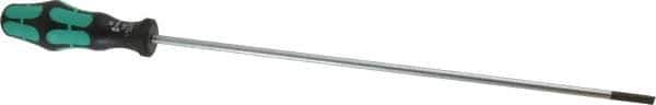 Wera - 398mm OAL Standard Slotted Screwdriver - Round Shank, Ergonomic Handle - USA Tool & Supply