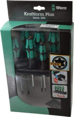 Wera - 6 Piece T10 to T40 Micro Handle Torx Driver Set - T10, T15, T20, T25, T30, T40 - USA Tool & Supply
