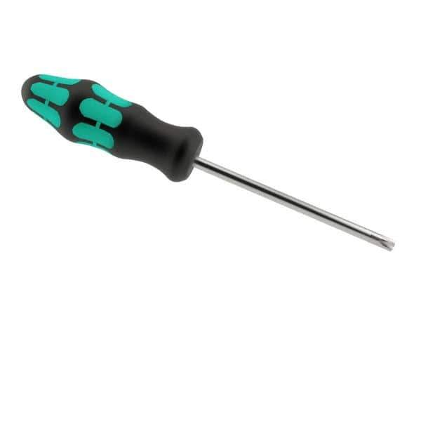 Wera - T25 Torx Driver - 4" Blade Length, 8-3/16" OAL, Ergonomic Handle - USA Tool & Supply