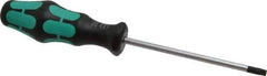 Wera - T27 Torx Driver - 4-1/4" Blade Length, 8-3/4" OAL, Ergonomic Handle - USA Tool & Supply