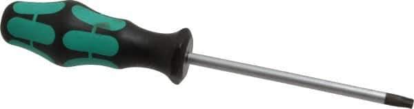 Wera - T40 Torx Driver - 5" Blade Length, 9-5/8" OAL, Ergonomic Handle - USA Tool & Supply
