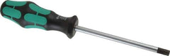 Wera - T45 Torx Driver - 5" Blade Length, 9-5/8" OAL, Ergonomic Handle - USA Tool & Supply