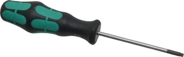 Wera - T15 Torx Driver - 3-3/16" Blade Length, 6-7/8" OAL, Ergonomic Handle - USA Tool & Supply