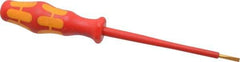 Wera - 181mm OAL Standard Slotted Screwdriver - Round Shank, Ergonomic Handle - USA Tool & Supply
