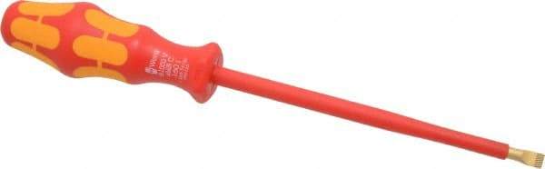 Wera - 255mm OAL Standard Slotted Screwdriver - Round Shank, Ergonomic Handle - USA Tool & Supply
