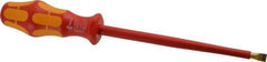 Wera - 287mm OAL Standard Slotted Screwdriver - Round Shank, Ergonomic Handle - USA Tool & Supply