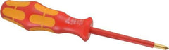 Wera - #1, 7" OAL, Insulated Phillips Screwdriver - 3-1/8" Blade Length, Round Shank, Ergonomic Handle - USA Tool & Supply