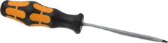 Wera - 161mm OAL Standard Slotted Screwdriver - Hexagon Shank, Ergonomic Handle - USA Tool & Supply