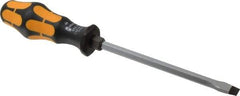 Wera - 262mm OAL Standard Slotted Screwdriver - Hexagon Shank, Ergonomic Handle - USA Tool & Supply