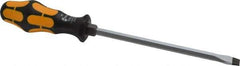 Wera - 287mm OAL Standard Slotted Screwdriver - Hexagon Shank, Ergonomic Handle - USA Tool & Supply
