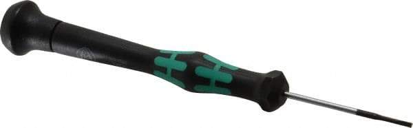 Wera - Electronic/Electrostatic Slotted Screwdriver - 40mm Blade Length, Round Shank, Ergonomic Handle - USA Tool & Supply