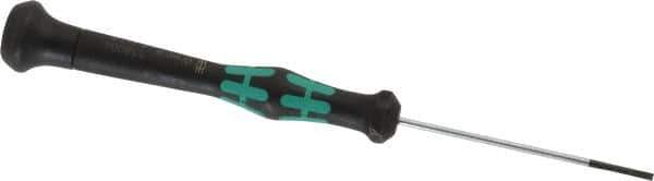 Wera - 1.8mm Blade Width, Electronic/Electrostatic Slotted Screwdriver - 60mm Blade Length, Round Shank, Ergonomic Handle - USA Tool & Supply