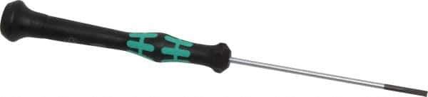 Wera - Electronic/Electrostatic Slotted Screwdriver - 80mm Blade Length, Round Shank, Ergonomic Handle - USA Tool & Supply