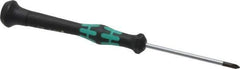 Wera - #0, 6-1/8" OAL, Electronic/Electrostatic Phillips Screwdriver - 2-3/8" Blade Length, Round Shank, Ergonomic Handle - USA Tool & Supply