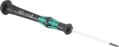 Wera - #00, 6-1/8" OAL, Electronic/Electrostatic Phillips Screwdriver - 2-3/8" Blade Length, Round Shank, Ergonomic Handle - USA Tool & Supply