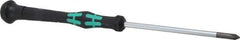 Wera - #1, 6-1/8" OAL, Electronic/Electrostatic Phillips Screwdriver - 3-1/8" Blade Length, Round Shank, Ergonomic Handle - USA Tool & Supply