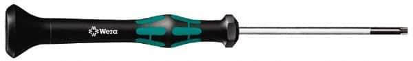 Wera - T10 Torx Driver - 2-3/8" Blade Length, 6-3/16" OAL, Micro Handle - USA Tool & Supply