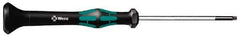Wera - T10 Torx Driver - 2-3/8" Blade Length, 6-3/16" OAL, Micro Handle - USA Tool & Supply