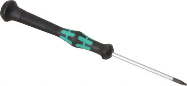 Wera - T7 Torx Driver - 2-3/8" Blade Length, 6-3/16" OAL, Micro Handle - USA Tool & Supply