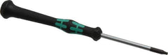 Wera - T9 Torx Driver - 2-3/8" Blade Length, 6-3/16" OAL, Micro Handle - USA Tool & Supply